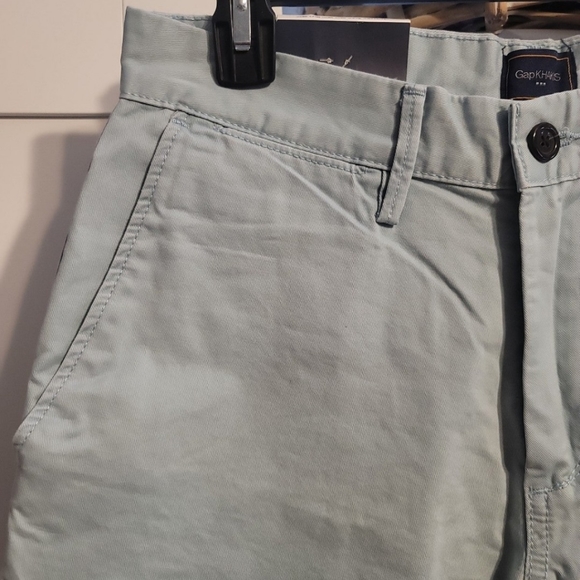 NWT Gap Men's Chino Shorts Sz 30 Island Blue Khakis Twill Flat Front Casual - Picture 3 of 7